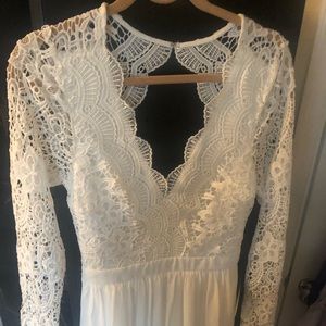 Lulus sweetheart dress, tags still on, long, lace